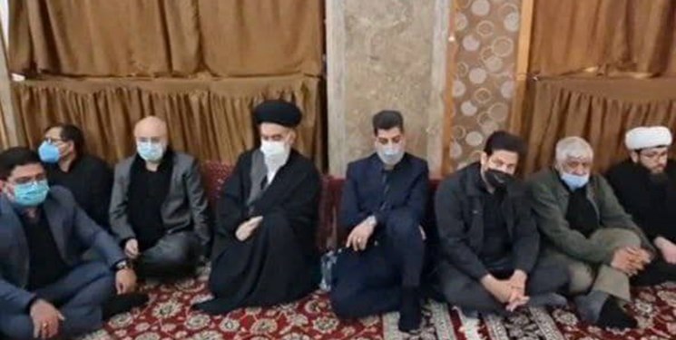 حضور رئیس مجلس شورای اسلامی در مراسم عزاداری یکی از هیئت‌های مشهد