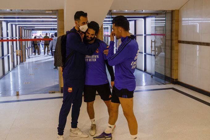 ملاقات رئالیها و بارساییها پیش از الکلاسیکو/عکس