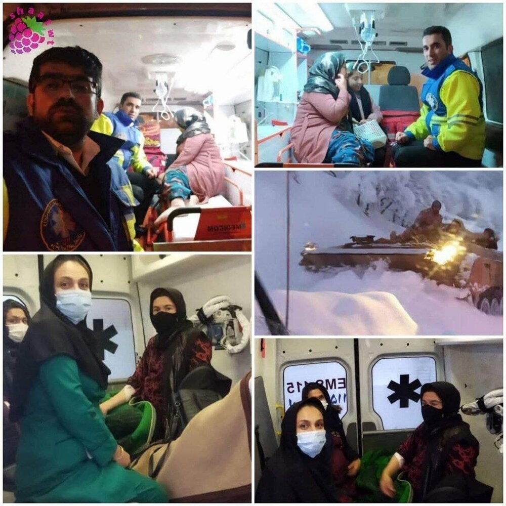 نجات جان سه مادر در برف و بوران با نفربر نیروهای ارتش/ تصاویر