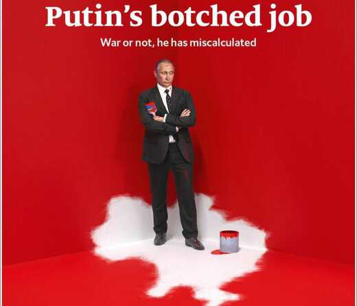 طرح ویژه از پوتین روی جلد اکونومیست / عکس