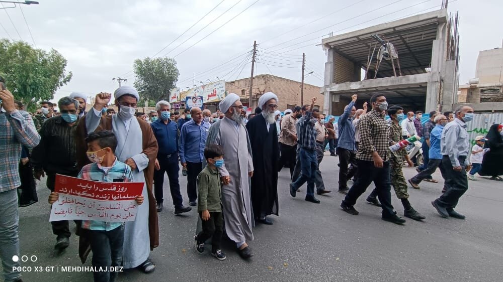 گزارش تصویری/ خروش مردم دزفول در حمایت از قدس شریف