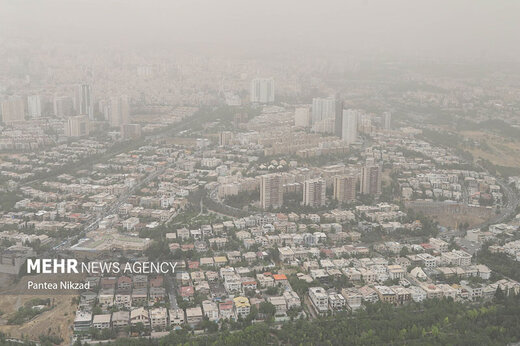 شاخص آلودگی هوای تهران قرمز شد