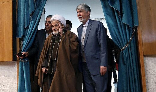 حضور ظریف، صالحی و ابطحی در مراسم نکوداشت محمدجواد حجتی کرمانی + عکس‌ها