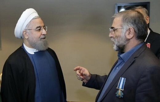 سالروز تجلیل از «خانواده شهدای هستهای» و «افتخارآفرینان برجام» در سال ۹۴ / اعطای «نشان خدمت» از سوی روحانی به شهید فخریزاده + گزارش تصویری