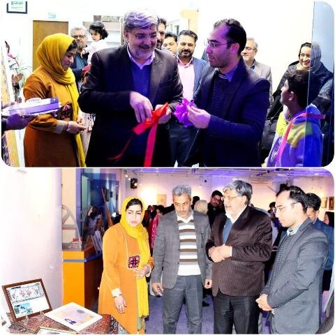 نمایشگاه هنرهای سنتی در گالری سیب شاهرود افتتاح شد