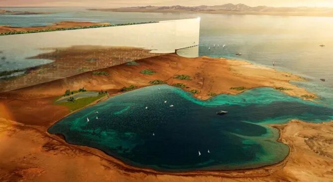 پروژه آسمان خراش ۲۶۰ کیلومتری عربستان سعودی در حال سقوط