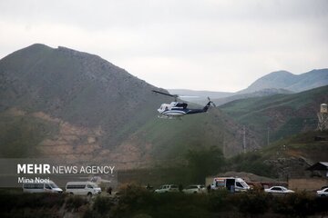 حضور یگانهای ویژه پلیس در منطقه سانحه بالگرد رئیسجمهور