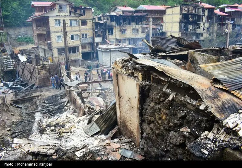 عکسهایی از آتشسوزی روستای امامزاده ابراهیم که پربازدید شد