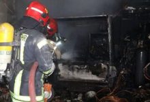 مهار آتش سوزی انبار قطعات خودرو در کرج