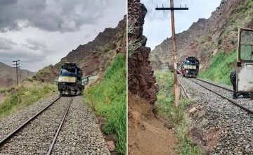 ۲ مصدوم در حادثه خروج از ریل قطار باری در نزدیکی مرز رازی + اولین عکس