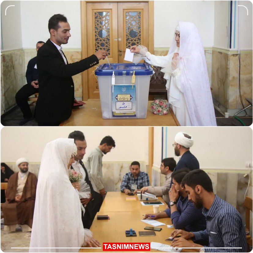 این زوج قمی زندگی مشترک‌شان را  این‌طوری شروع کردند/ عکس