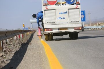 ۲۸۰کیلومتر از راه‌های استان قزوین خط‌کشی شد