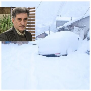 بارش نیم متری برف در اشکورات رودسر؛ برق ۷ روستا قطع است