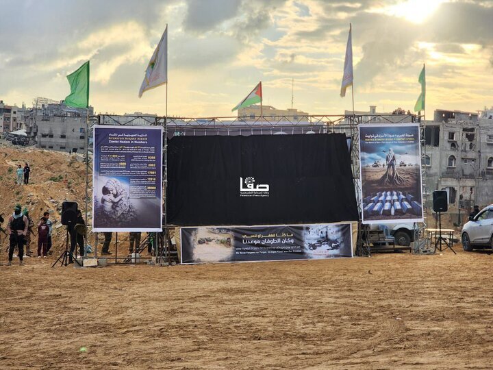 حماس با انتشار این تصاویر در لحظه تحویل اجساد؛ وحشت به جان اسرائیل انداخت/عکس