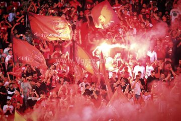 عکس | کریخوانی سنگین بازیکنان پرسپولیس پس از فتح دربی