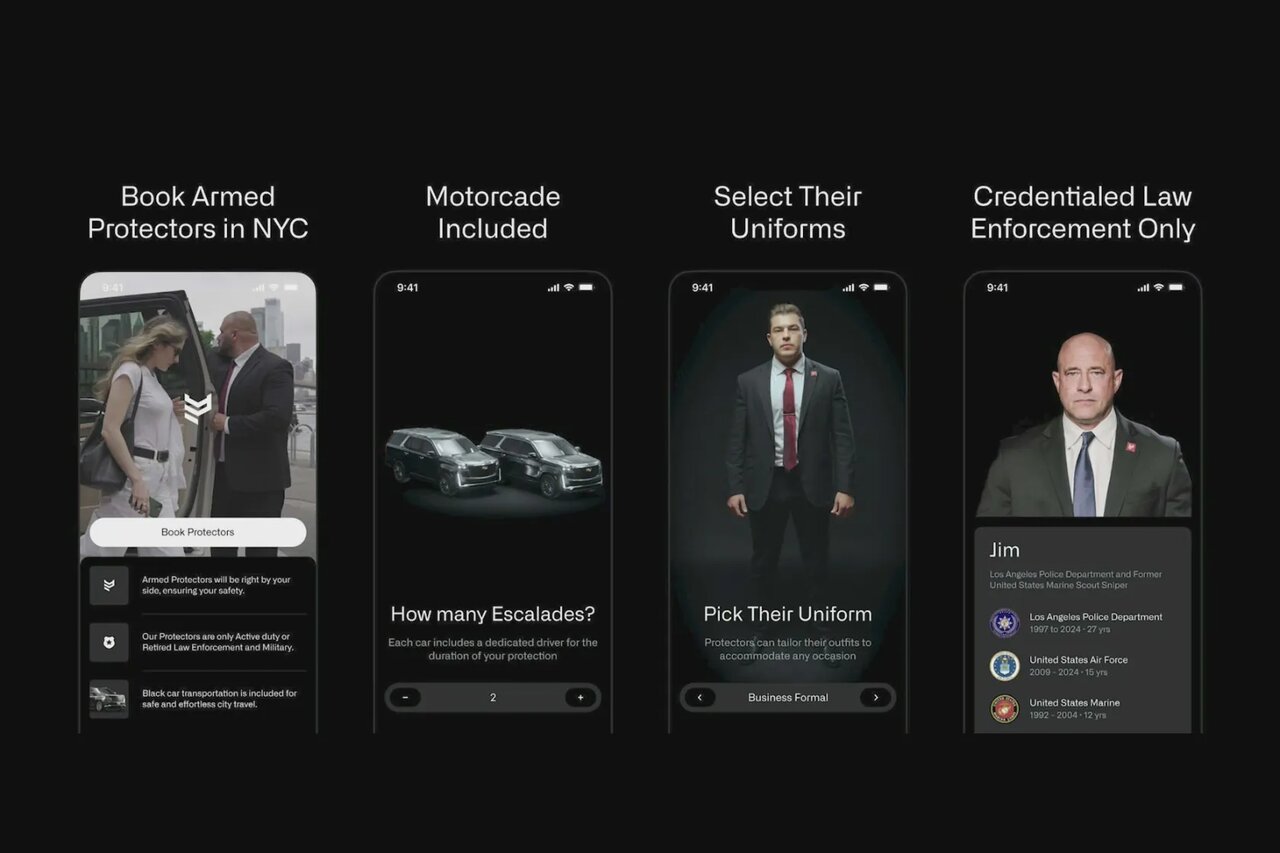 چند اسلاید که ویژگیهای اپلیکیشن پروتکتور را نشان میدهد