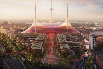 عکس | طرح شگفتانگیز ورزشگاه جدید منچستریونایتد