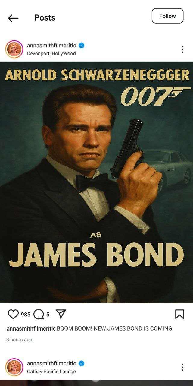 آرنولد «جیمز باند» میشود!