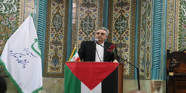 تجمع اعتراضی اساتید و دانشجویان دانشگاه شهرکرد به جنایات ضدبشری رژیم صهیونیستی در غزه