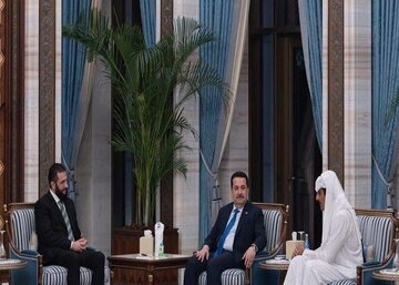 دیدار السودانی و الجولانی روی یک میز در قطر