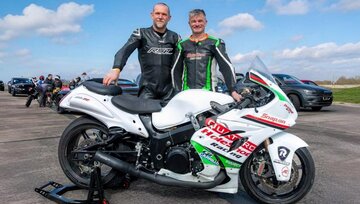 رکوردشکنی موتورسیکلت سوزوکی با قدرت لامبورگینی / عکس