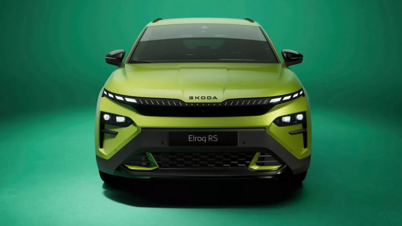 نمای جلویی خودروی Elroq vRS اشکودا