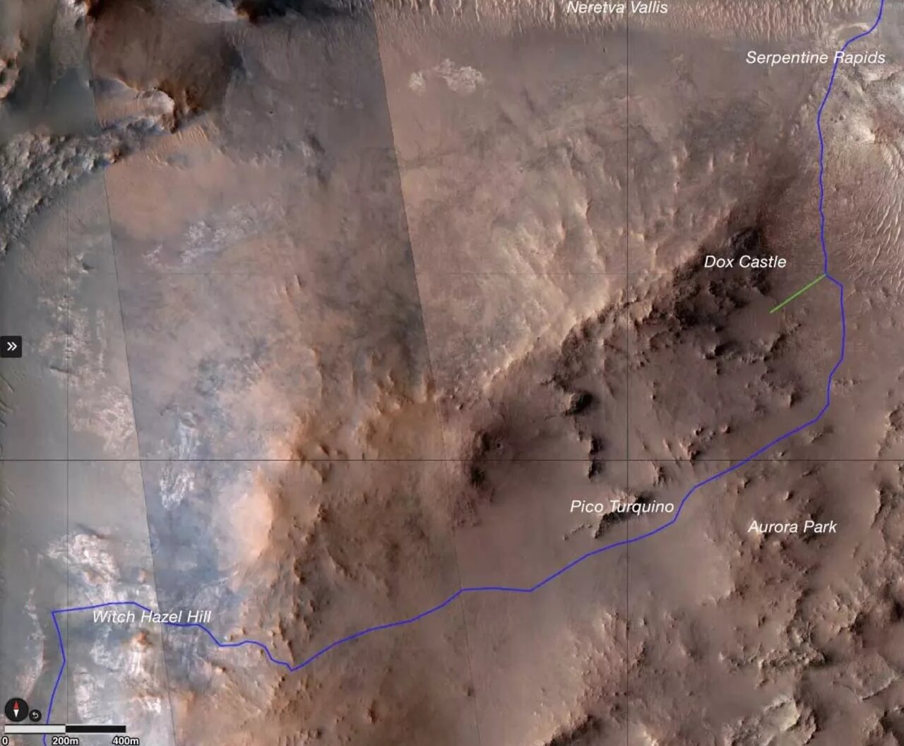 منطقه Broom Point در تپهWitch Hazel واقع در حاشیه دهانه جزرو