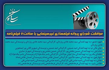 موافقت شورای پروانه فیلمسازی غیرسینمایی با ساخت ۷ فیلمنامه