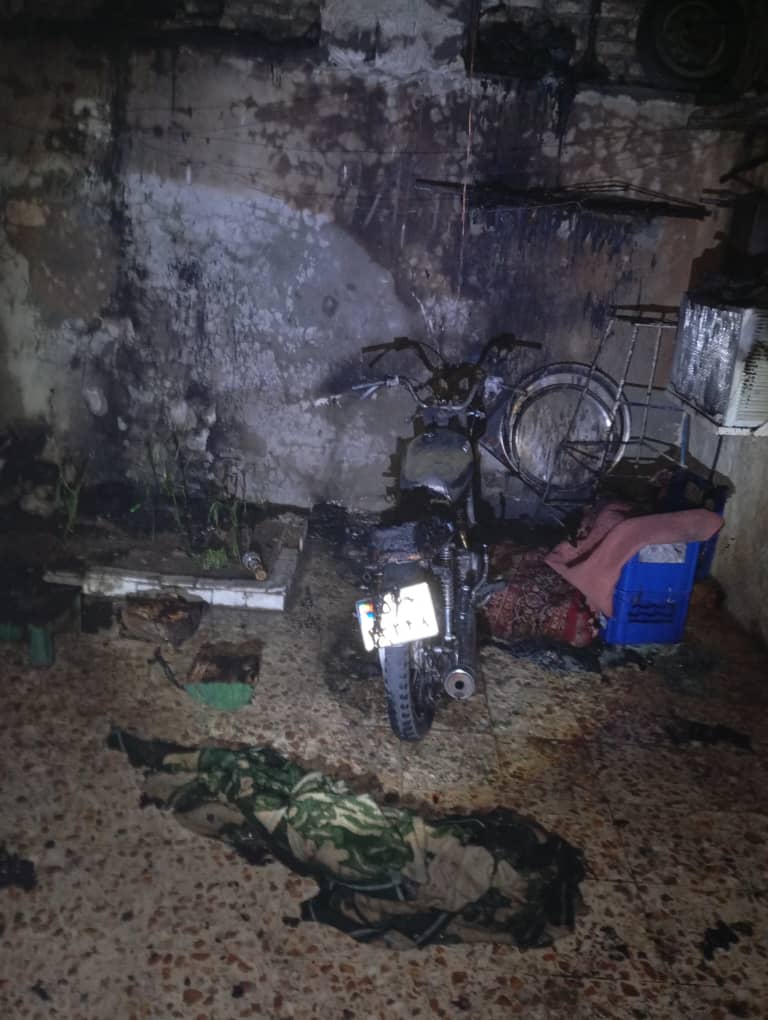 نجات مرد۵٠ ساله از حریق منزل مسکونی در شوش