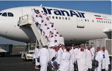 اولین پرواز حج تمتع از فرودگاه همدان با ۲۶۰ زائر انجام شد