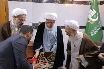 تصویری از تشرف آیتالله جوادی آملی به کربلا