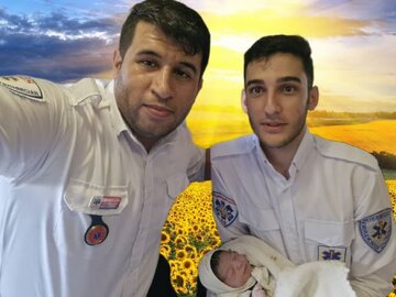 تولد نوزاد عجول لردگانی درآمبولانس فوریتهای پزشکی چهارمحال و بختیاری