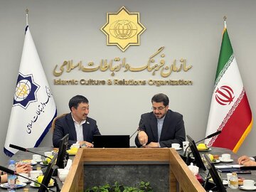 دیدار رئیس فرهنگستان علوم قزاقستان با معاون سازمان فرهنگ و ارتباطات اسلامی