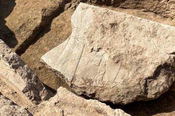 سنگنگاره ۱۲ تنی «شاه آشور» از زیر خاک بیرون آمد