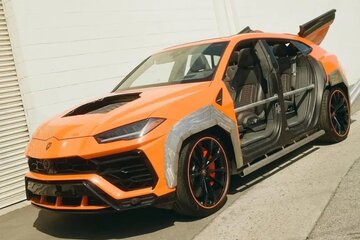 طراحی بسیار عجیب شاسی بلند لامبورگینی / اوروس بدون دَر / عکس