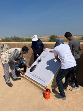 مرمت خمره سفالین در چغازنبیل با رویکرد حفاظت در محل (in-situ) انجام شد