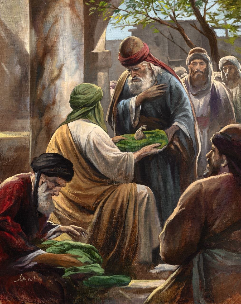 نقاشی جدید حسن روح‌الامین به مناسبت ولادت آقا امام رضا(ع)