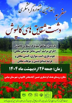 هفدهمین جشنواره گردشگری سفر به دشت شقایقهای کالپوش برگزار میشود