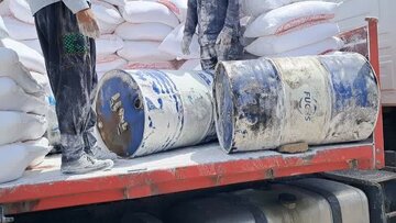 کشف گازوئیل قاچاق زیر کیسه های گچ