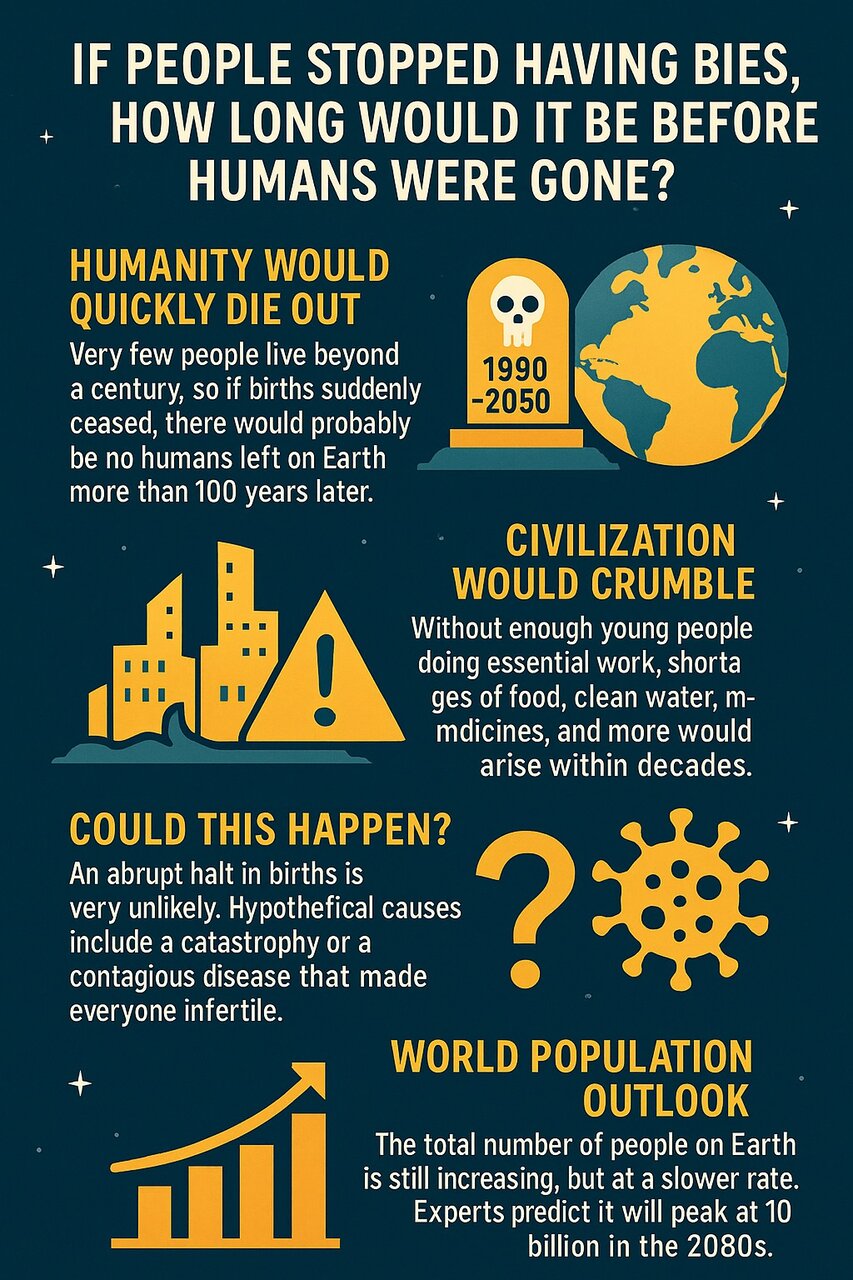 اگر دیگر هیچ نوزادی متولد نشود، نسل بشر چند سال دوام میآورد؟