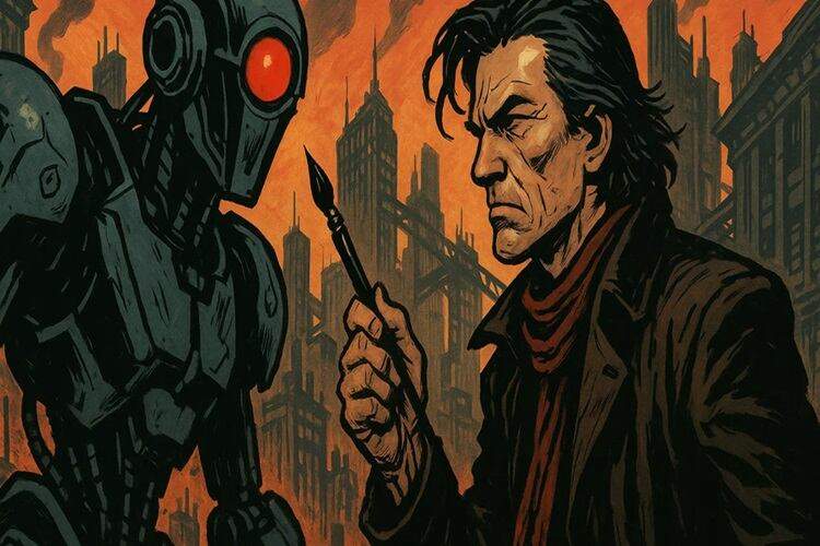 بازگشت پاپ هنرمند: دغدغه‌های یک کاریکاتوریست درباره هوش مصنوعی و ربات‌های قاتل