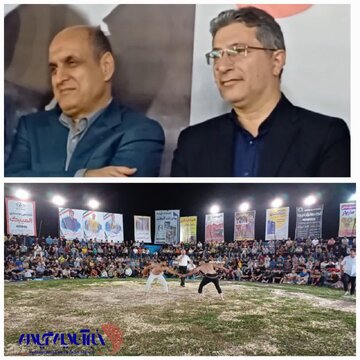 برگزاری کشتی گیله مردی در صومعه‌سرا با استقبال پرشور مردم