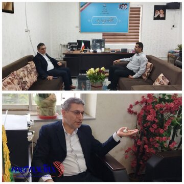 حضور فرماندار صومعه سرا در بخشداری ضیابر