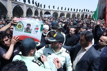 مراسم تشییع شهید مدافع وطن در قزوین برگزار شد