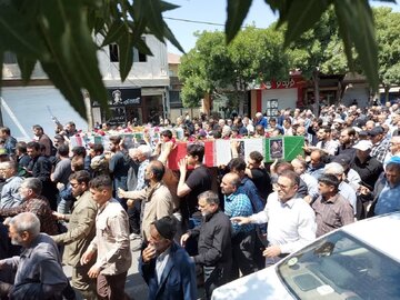 مراسم تشییع پیکرهای پاک شهدای حمله هوایی اسرائیل در خلخال برگزار شد