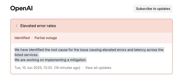 کاربران در دسترسی به هوش مصنوعی اوپن‌اِی‌آی با مشکل مواجه شدند