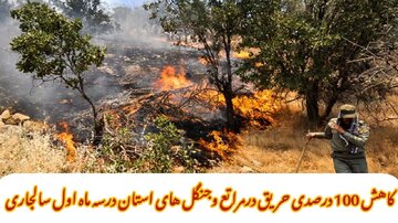 کاهش ۱۰۰ درصدی حریق درمراتع وجنگل های استان سمنان