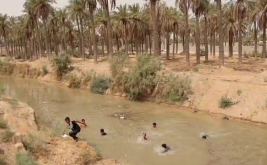 تحقق وعده استاندار خوزستان؛ آب به نخلستان های خنافره شادگان رسید