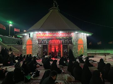 تصاویر | مزار شهدای گمنام گاوازنگ زنجان میزبان شب‌های محرم