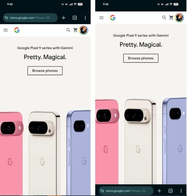 عکس | تغییر ظاهری مهم گوگل کروم در اندروید